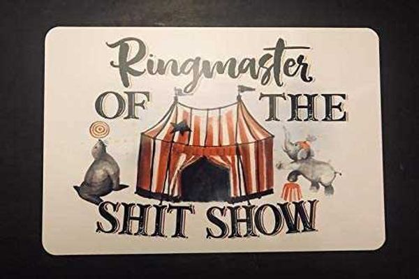 funny cute rude ringmaster of the shitshow hanging metal sign for boss, supervisor teacher, coworkers, gag white elephant gift and more
funny cute rude ringmaster of the shitshow hanging metal sign for boss, supervisor teacher, coworkers, gag white elephant gift and more