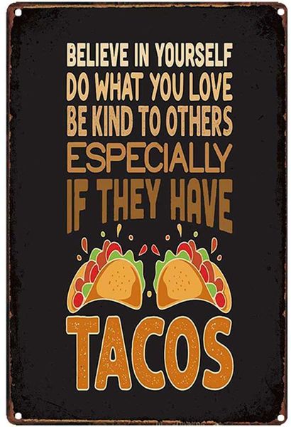 original retro design tacos tin metal signs wall art|believe in yourself | thick tinplate print poster wall decoration for kitchen/fast food
original retro design tacos tin metal signs wall art|believe in yourself | thick tinplate print poster wall decoration for kitchen/fast food
