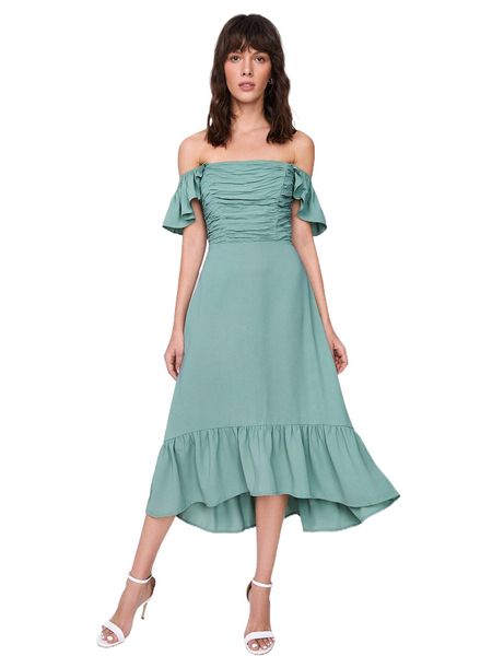 off shoulder ruched ruffle hem dress o4rc#, Black;gray