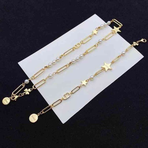 2022 women's fashion all-match high-quality new personality necklace brand wholesale home di clover mosaic pearl simple trend girls, Silver
2022 women's fashion all-match high-quality new personality necklace brand wholesale home di clover mosaic pearl simple trend girls, Silver