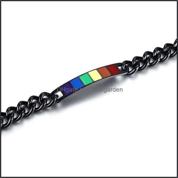 charm bracelets jewelry couple039s black bracelet rainbow enamel gay pride in stainless steel drop delivery 2 dhndy, Golden;silver
charm bracelets jewelry couple039s black bracelet rainbow enamel gay pride in stainless steel drop delivery 2 dhndy, Golden;silver