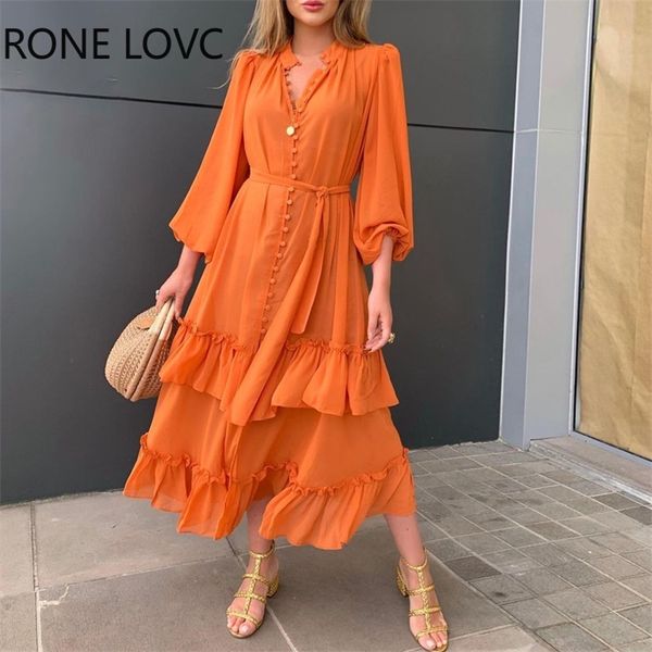 women ruffles frill hem lantern sleeve button front dress casual summer 220526, White
women ruffles frill hem lantern sleeve button front dress casual summer 220526, White
