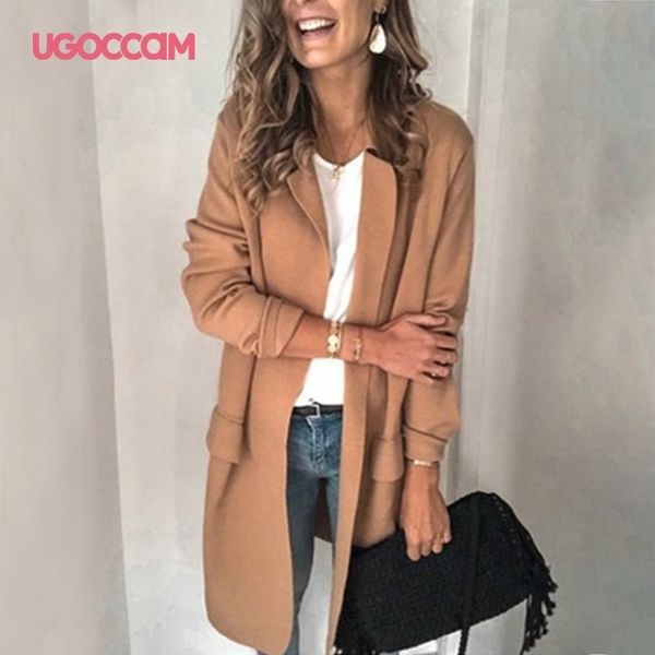 ugoccam women blazugoer autumn long sleeve cardigan outerwear coat office ladies basic plus size spring casual high street coat y201026, White;black
ugoccam women blazugoer autumn long sleeve cardigan outerwear coat office ladies basic plus size spring casual high street coat y201026, White;black