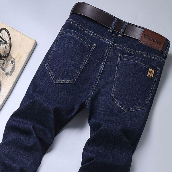 classic brand men's jeans autumn business casual loose straight stretch denim trousers male regular fit pants, White;black
classic brand men's jeans autumn business casual loose straight stretch denim trousers male regular fit pants, White;black