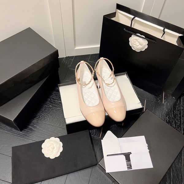 dress shoes designer women's fashion six color leather flats round toe chain pendant classic ballerina shoes, Black
dress shoes designer women's fashion six color leather flats round toe chain pendant classic ballerina shoes, Black