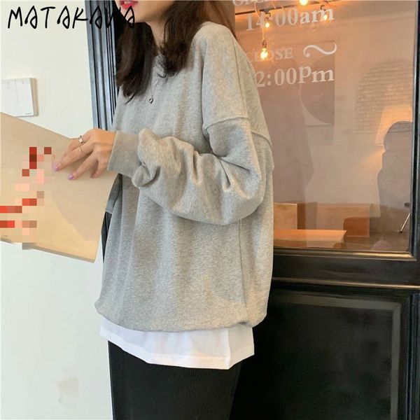 simple autumn korean version casual pullovers loose solid color basic sweatshirt women 210506, Black
simple autumn korean version casual pullovers loose solid color basic sweatshirt women 210506, Black
