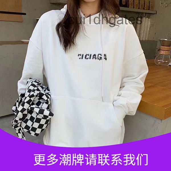 2022 designer blgc hoodies fall / winter 21 new paris bb mosaic lettered printed plush hoodie, Black
2022 designer blgc hoodies fall / winter 21 new paris bb mosaic lettered printed plush hoodie, Black