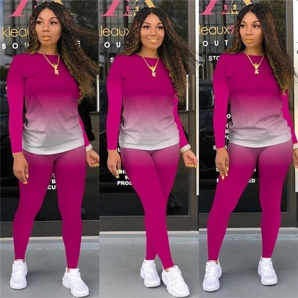 tmustobe two piece set women fashion gradient print bodycon tracksuit long sleeve biker joggers pants outfits matching set lj201120, White
tmustobe two piece set women fashion gradient print bodycon tracksuit long sleeve biker joggers pants outfits matching set lj201120, White