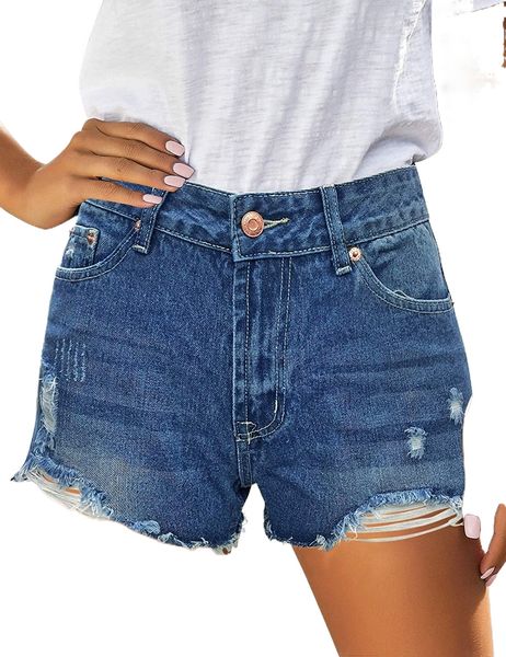 women's casual high rise denim short distressed jean shorts u6we#, White;black
women's casual high rise denim short distressed jean shorts u6we#, White;black