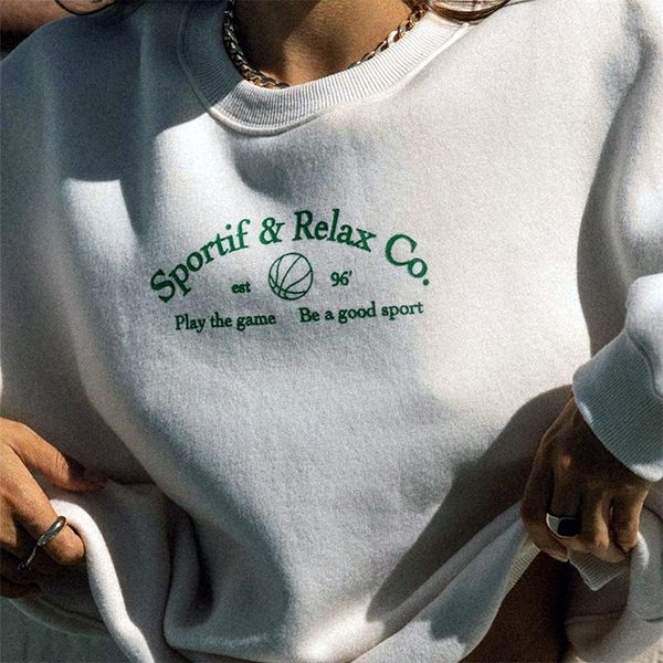 american vintage sprot make you health graphic printing women white sweaters loose cotton thick autumn warm sweatshirts 220815, Black
american vintage sprot make you health graphic printing women white sweaters loose cotton thick autumn warm sweatshirts 220815, Black
