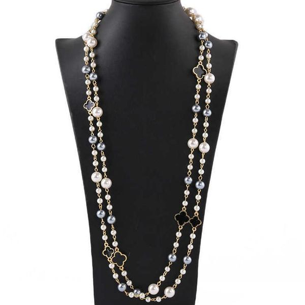 designer classic vintage clover flower bright pearl multi layer long sweater statement necklace for woman elegant locket necklaces2364, Black
designer classic vintage clover flower bright pearl multi layer long sweater statement necklace for woman elegant locket necklaces2364, Black