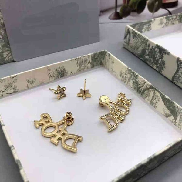 fine jewellery ornament charm earring letter diamond five pointed star earrings brass earrings female 925 silver needles, Golden
fine jewellery ornament charm earring letter diamond five pointed star earrings brass earrings female 925 silver needles, Golden