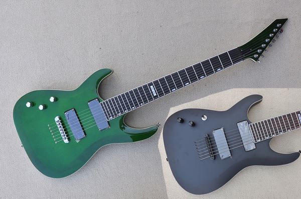 factory custom transparent left handed electric guitar with 7 strings black hardwares white binding strings through body can be customized
factory custom transparent left handed electric guitar with 7 strings black hardwares white binding strings through body can be customized