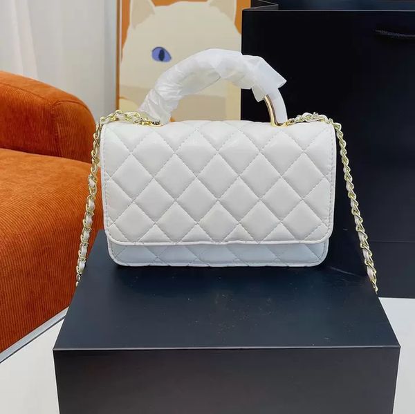 22ss womens luxurys metal handle totes bags lambskin classic quilted diamond designer flap bag gold hardware chain crossbody shoulder bag lu
22ss womens luxurys metal handle totes bags lambskin classic quilted diamond designer flap bag gold hardware chain crossbody shoulder bag lu