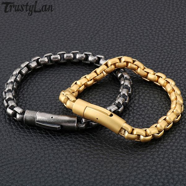 never fade gold plated stainless steel men bracelet male vintage 8mm thick chain link mens bracelets bangles metal jewelry 220809, Golden;silver
never fade gold plated stainless steel men bracelet male vintage 8mm thick chain link mens bracelets bangles metal jewelry 220809, Golden;silver