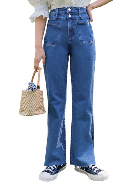 dazy high waist frayed hem flare leg jeans h5tm#, Blue
dazy high waist frayed hem flare leg jeans h5tm#, Blue