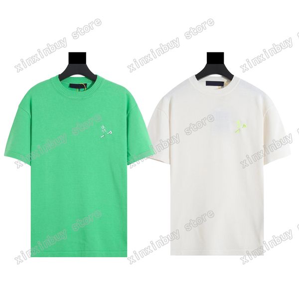 22ss men women designers t shirts knit letter pin embroidery paris cotton tee short sleeve crew neck streetwear xinxinbuy green white xs, White;black
22ss men women designers t shirts knit letter pin embroidery paris cotton tee short sleeve crew neck streetwear xinxinbuy green white xs, White;black