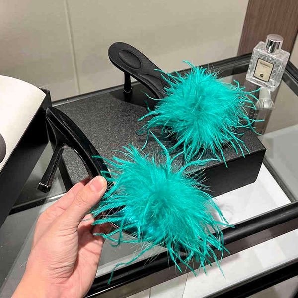 dress shoes luxury ostrich feather slippers high heel women fairies shoes summer new stilettos fashion comfortable pumps banquet ladies, Black
dress shoes luxury ostrich feather slippers high heel women fairies shoes summer new stilettos fashion comfortable pumps banquet ladies, Black