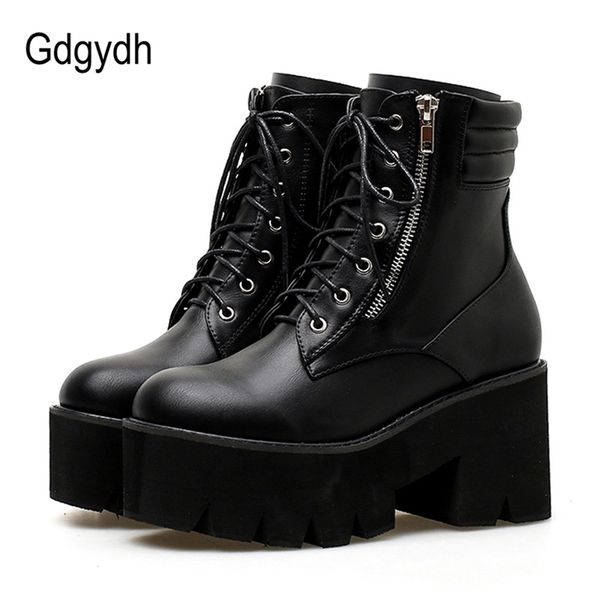 gdgydh wholesale autumn ankle boots for women motorcycle boots chunky heels casual lacing round toe platform boots shoes female 201106, Black
gdgydh wholesale autumn ankle boots for women motorcycle boots chunky heels casual lacing round toe platform boots shoes female 201106, Black