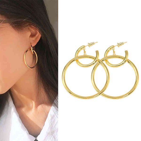 earrings for women korean fashion gold color circle trend jewelry vintage luxury brand quality hoop accessories christmas gift, Golden
earrings for women korean fashion gold color circle trend jewelry vintage luxury brand quality hoop accessories christmas gift, Golden