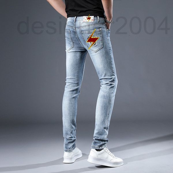men's jeans designer chao brand embroidered small leg jeans men's elastic slim fit grey youth long pants autumn winter style w3je, Blue
men's jeans designer chao brand embroidered small leg jeans men's elastic slim fit grey youth long pants autumn winter style w3je, Blue