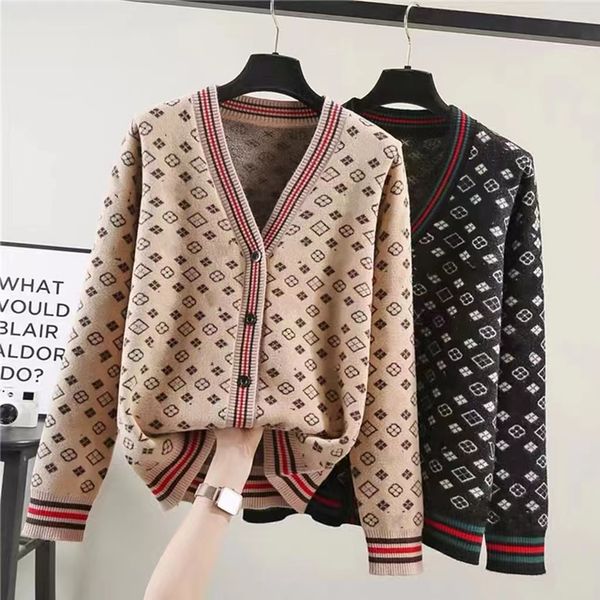 designer sweaters for women's knitted cardigan jacket woman fall loose vintage jacquard over a thin sweater jacket, White;black
designer sweaters for women's knitted cardigan jacket woman fall loose vintage jacquard over a thin sweater jacket, White;black