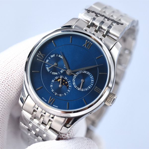 mens designer watch fashion luxury men watches stainless steel quartz wristwatch classic style 40mm sports clocks man montre de luxe movemen, Slivery;brown
mens designer watch fashion luxury men watches stainless steel quartz wristwatch classic style 40mm sports clocks man montre de luxe movemen, Slivery;brown