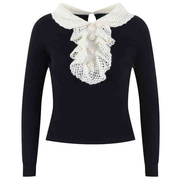 women's sweaters french temperament doll neck hollow out sweater long sleeve autumn winter casual women's wear bdz9, White;black
women's sweaters french temperament doll neck hollow out sweater long sleeve autumn winter casual women's wear bdz9, White;black