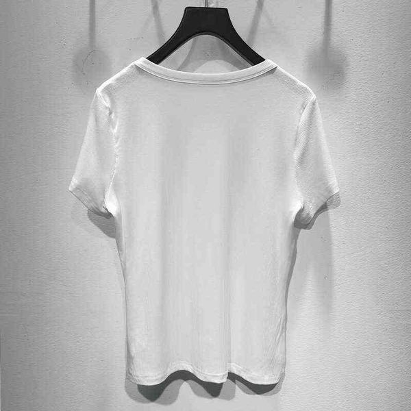 niche dign off spring / summer 2022 new versatile knit slim short sleeve t-shirt women's fashionsfnc, White;black
niche dign off spring / summer 2022 new versatile knit slim short sleeve t-shirt women's fashionsfnc, White;black