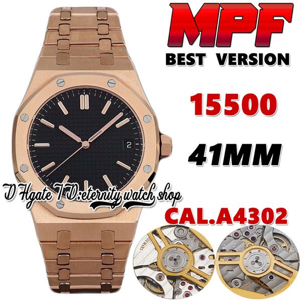 2022 mpf bf15500 cal.4302 mp4302 automatic mens watch stainless rose gold case black texture dial 316l steel bracelet latest version eternit, Slivery;brown
2022 mpf bf15500 cal.4302 mp4302 automatic mens watch stainless rose gold case black texture dial 316l steel bracelet latest version eternit, Slivery;brown