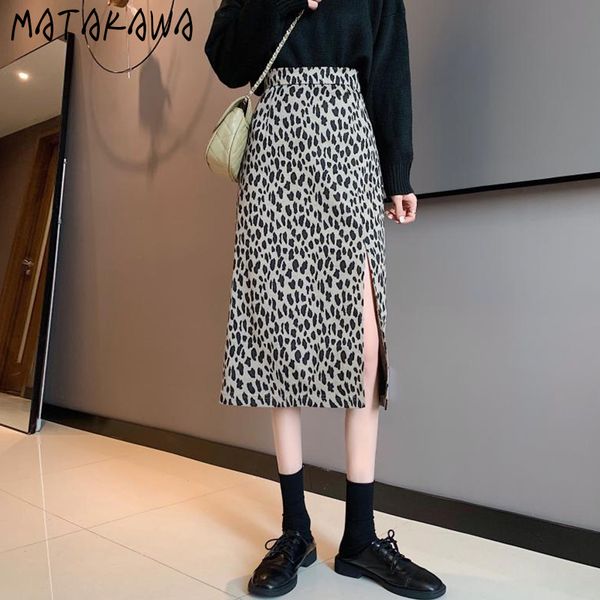 leopard print skirt women korean retro high waist midlength side slit aline woman s 210506, Black
leopard print skirt women korean retro high waist midlength side slit aline woman s 210506, Black