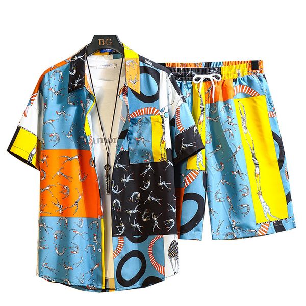 men's tracksuits 2022 mens set short sleeve hawaiian shirt and shorts summer casual floral beach two piece suit fashion men sets, Gray
men's tracksuits 2022 mens set short sleeve hawaiian shirt and shorts summer casual floral beach two piece suit fashion men sets, Gray
