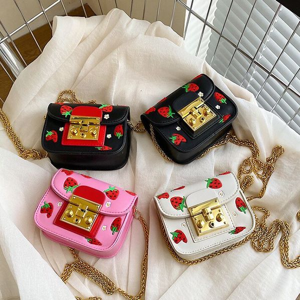 ins children strawberry embroidery handbag purse kids metal chain one shoulder square bags fashion girls crossbody princess wallet, Black
ins children strawberry embroidery handbag purse kids metal chain one shoulder square bags fashion girls crossbody princess wallet, Black