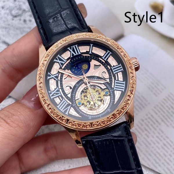 men's watch 42mm black dial master automatic mechanical watches sapphire glass classic folding strap super luminous waterproof wristwat, Slivery;brown
men's watch 42mm black dial master automatic mechanical watches sapphire glass classic folding strap super luminous waterproof wristwat, Slivery;brown