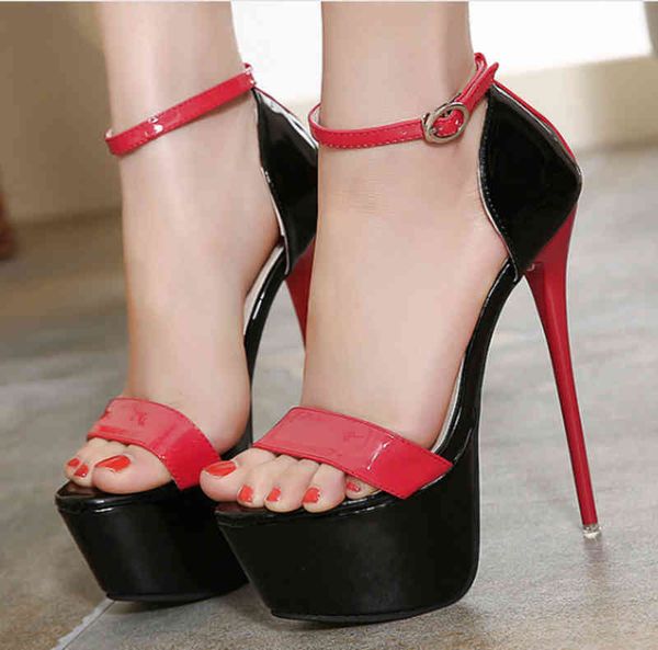 2016 new super high heel waterproof platform outer sling sandal color matching hollow out nightclub women my166-1, Black
2016 new super high heel waterproof platform outer sling sandal color matching hollow out nightclub women my166-1, Black