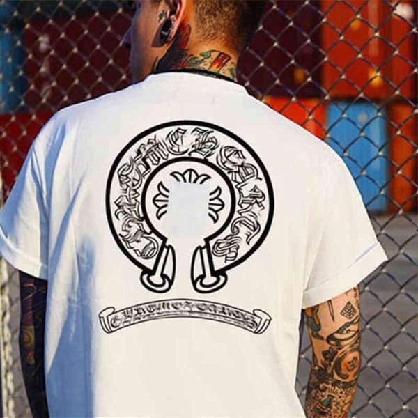 ch fashion men's t shirt designer classic summer brand neck short sleeve sanskrit letter pullover t-shirt horseshoe cross pattern tees, White;black
ch fashion men's t shirt designer classic summer brand neck short sleeve sanskrit letter pullover t-shirt horseshoe cross pattern tees, White;black