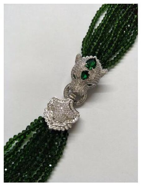 wholesale jewelry 3mm green 10rows leopard head clasp diy accessory glass crystal gem necklace bracelet, Silver
wholesale jewelry 3mm green 10rows leopard head clasp diy accessory glass crystal gem necklace bracelet, Silver