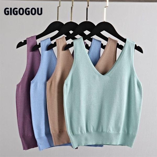 gigogou v neck knitted crop women's shirt plus size tank underwear casual streetwear clothing for 220318, White
gigogou v neck knitted crop women's shirt plus size tank underwear casual streetwear clothing for 220318, White