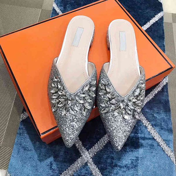 slippers summer women's shoes sequins and flats decoration design, Black
slippers summer women's shoes sequins and flats decoration design, Black