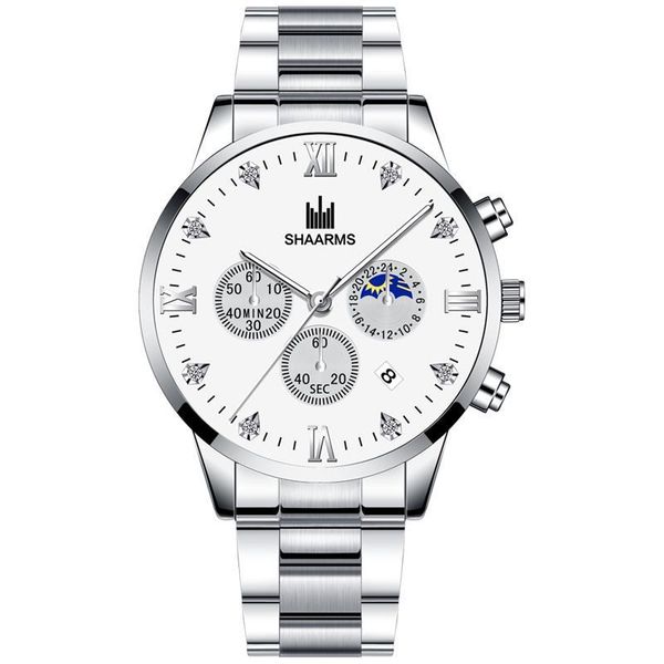 wristwatches shaarms relogio masculino fashion men luxury watch stainless steel quartz wristwatch male business diamond watches reloj hombre, Slivery;brown
wristwatches shaarms relogio masculino fashion men luxury watch stainless steel quartz wristwatch male business diamond watches reloj hombre, Slivery;brown