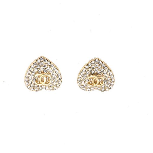 2 colors 18k gold plated ear stud earrings brand designers geometry double letters fashion women crystal earring heart wedding party jewerlr, Golden;silver
2 colors 18k gold plated ear stud earrings brand designers geometry double letters fashion women crystal earring heart wedding party jewerlr, Golden;silver