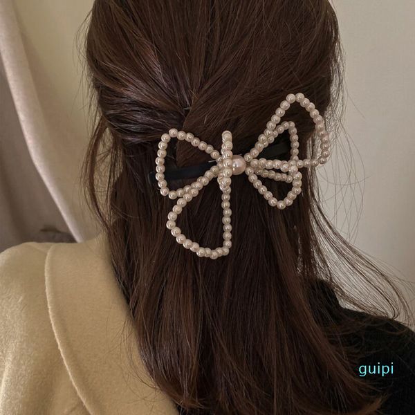 2022 new fashion korean style big bow pearl back girl side hairpin headdress clip hair accessories, Golden;silver
2022 new fashion korean style big bow pearl back girl side hairpin headdress clip hair accessories, Golden;silver
