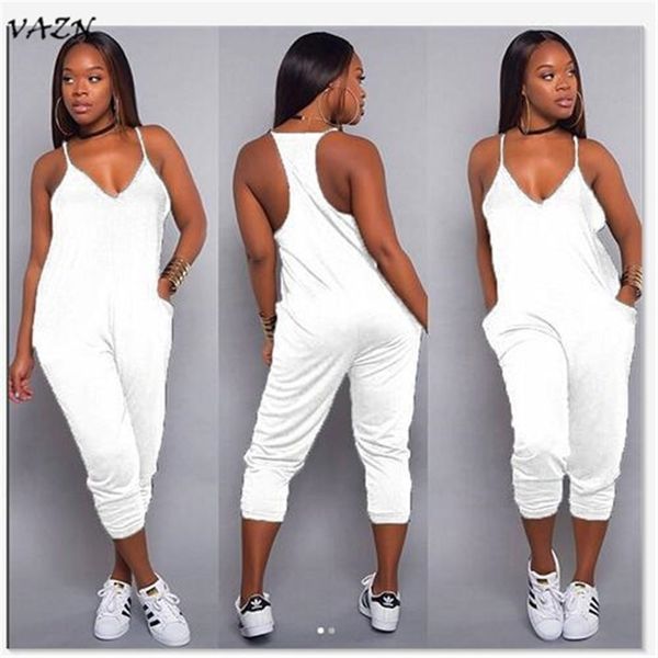 vazn exotic design style women jumpsuit spaghetti strap sleeveless pocket straight romper y099 t200723, Black;white
vazn exotic design style women jumpsuit spaghetti strap sleeveless pocket straight romper y099 t200723, Black;white