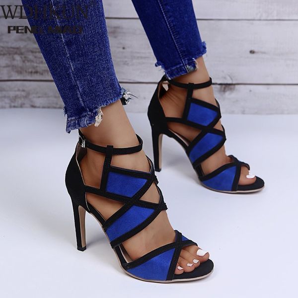 brand design women fashion peep toe patchwork colors thin heel sandals pink blue strap cross high dress shoes 220721, Black
brand design women fashion peep toe patchwork colors thin heel sandals pink blue strap cross high dress shoes 220721, Black