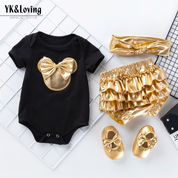 set of 4 pcs baby clothes romper cartoon romper golden pp pants suit children's clothing, White
set of 4 pcs baby clothes romper cartoon romper golden pp pants suit children's clothing, White