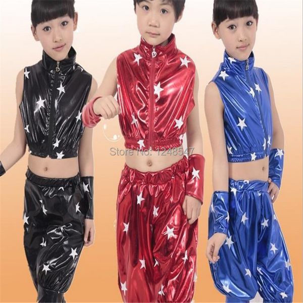 stage wear jazz dance boy and girls dance clothing set child kids hip hop performance short pants costumes, Black;red 
stage wear jazz dance boy and girls dance clothing set child kids hip hop performance short pants costumes, Black;red