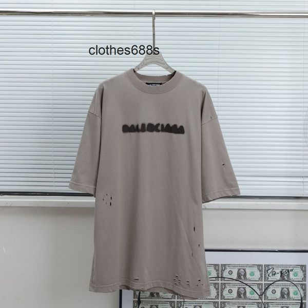 designer t-shirts balencaga's hoodies men's sweatshirts home b paris fuzzy print worn hole half sleeve t-shirt men's and wome, White;black
designer t-shirts balencaga's hoodies men's sweatshirts home b paris fuzzy print worn hole half sleeve t-shirt men's and wome, White;black