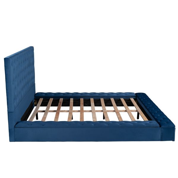 2022 modern bedroom furniture full size upholstery low profile storage platform bed with storage space on both sides and footboard blue grey
2022 modern bedroom furniture full size upholstery low profile storage platform bed with storage space on both sides and footboard blue grey