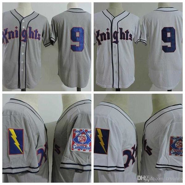 roy hobbs the natural #9 knights redford white grey men's movie baseball jerseys, Black
roy hobbs the natural #9 knights redford white grey men's movie baseball jerseys, Black