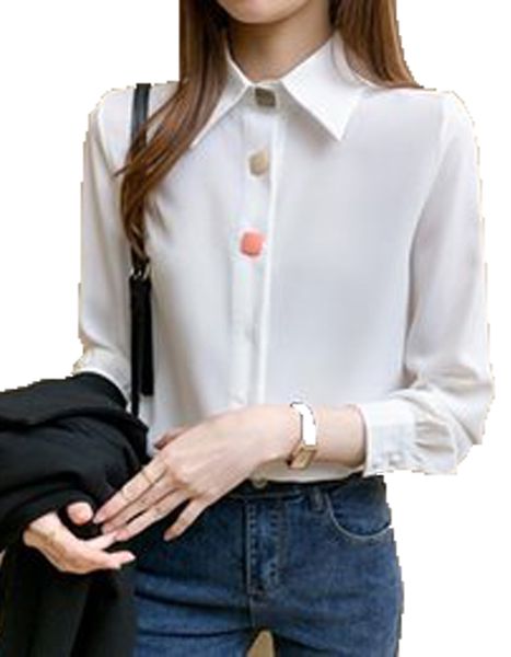 women's blouses & shirts women spring loose western style chiffon shirt long-sleeved white collar single breasted
women's blouses & shirts women spring loose western style chiffon shirt long-sleeved white collar single breasted
